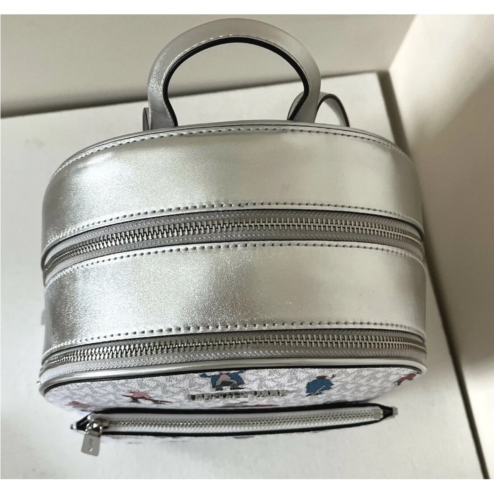 New Michael Kors Jet Set Girls Adina Medium Backpack Bright White Multi - Picture 5 of 6